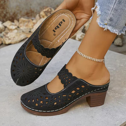 🔥Best Seller-Last Day Sale 60% OFF🔥Women's Breathable Cutout Mules - Women's Breathable Cutout Mules - Light & Airy Comfort