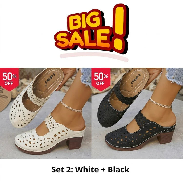 🔥Best Seller-Last Day Sale 60% OFF🔥Women's Breathable Cutout Mules - Women's Breathable Cutout Mules - Light & Airy Comfort