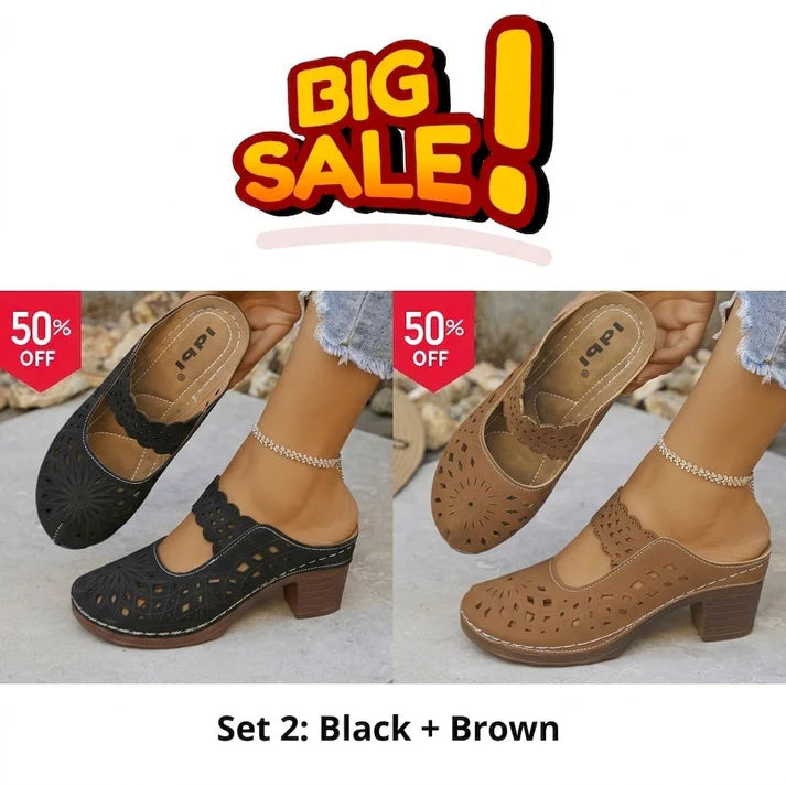 🔥Best Seller-Last Day Sale 60% OFF🔥Women's Breathable Cutout Mules - Women's Breathable Cutout Mules - Light & Airy Comfort